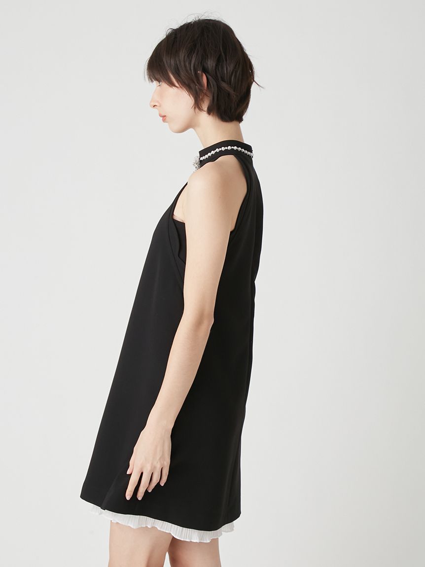 L.B CANDY STOCK]リボンビジュースカラップミニワンピース(ミニ