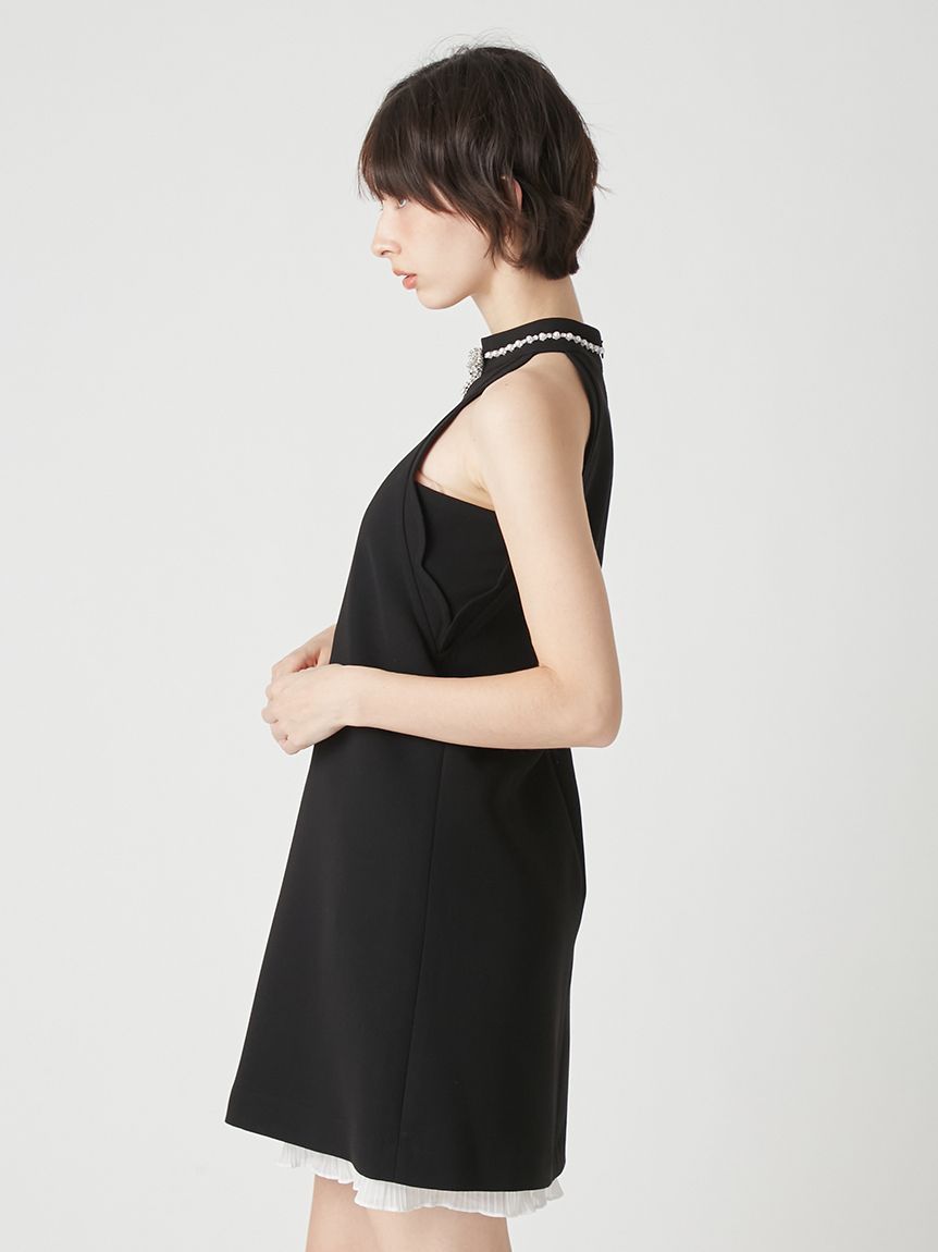 L.B CANDY STOCK]リボンビジュースカラップミニワンピース(ミニ