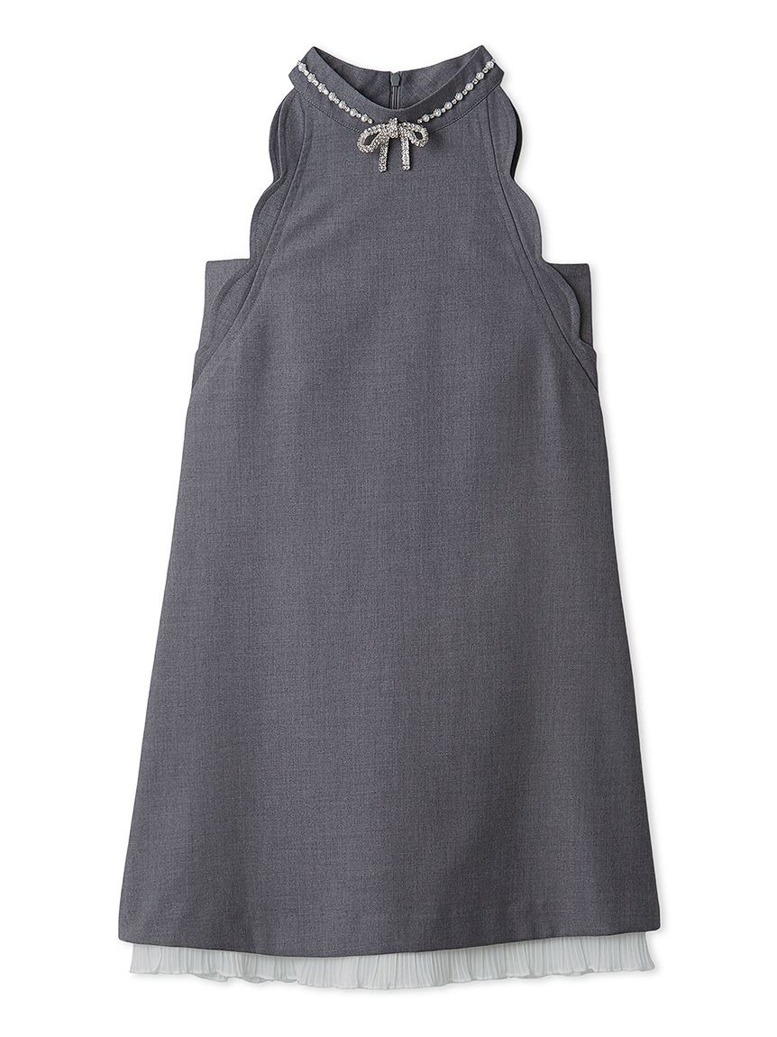 L.B CANDY STOCK]リボンビジュースカラップミニワンピース(ミニ