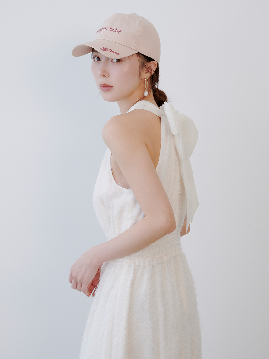 極美品✨ルルウィルビー　ジャガード織りひざ丈ワンピース　パフスリーブ　ピンク　1 LOULOU WILLOUGHBY（ルルウィルビー） ワンピース 「LOULOU WILLOUGHBY