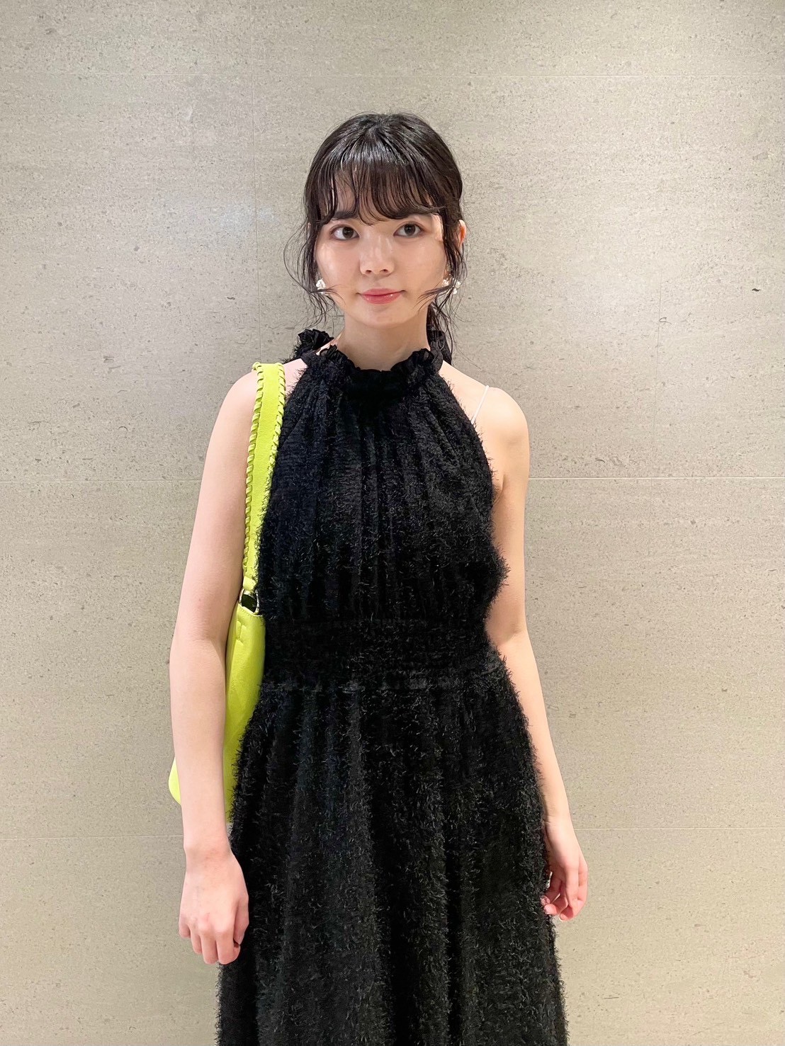WEB限定00サイズ】アメリカンスリーブフリンジジャガードワンピース