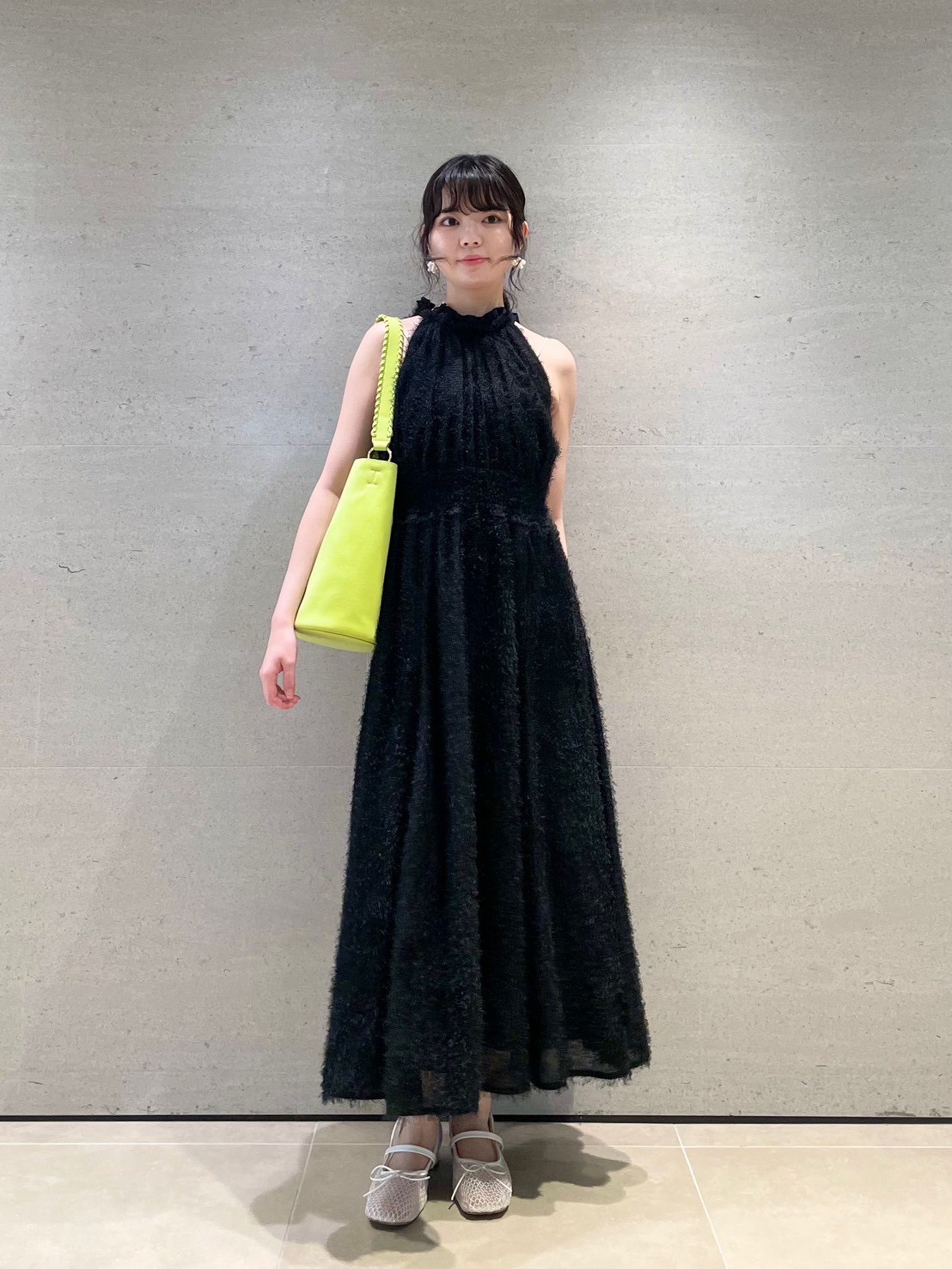WEB限定00サイズ】アメリカンスリーブフリンジジャガードワンピース