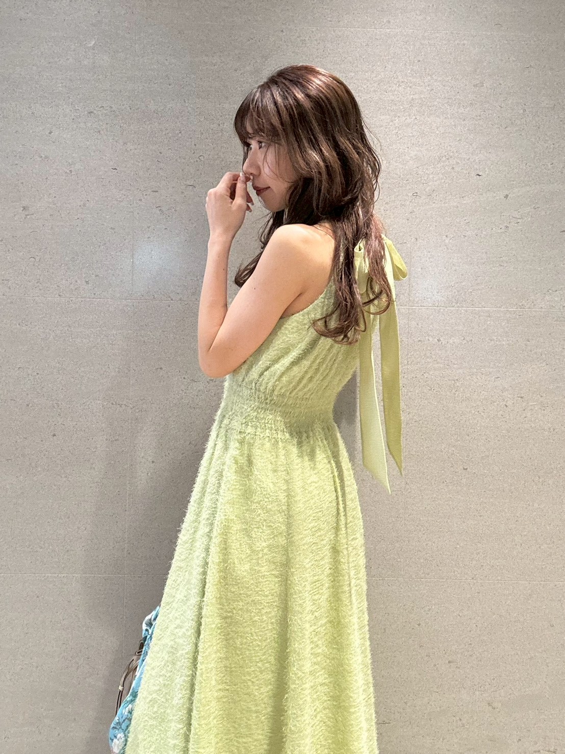 WEB限定00サイズ】アメリカンスリーブフリンジジャガードワンピース