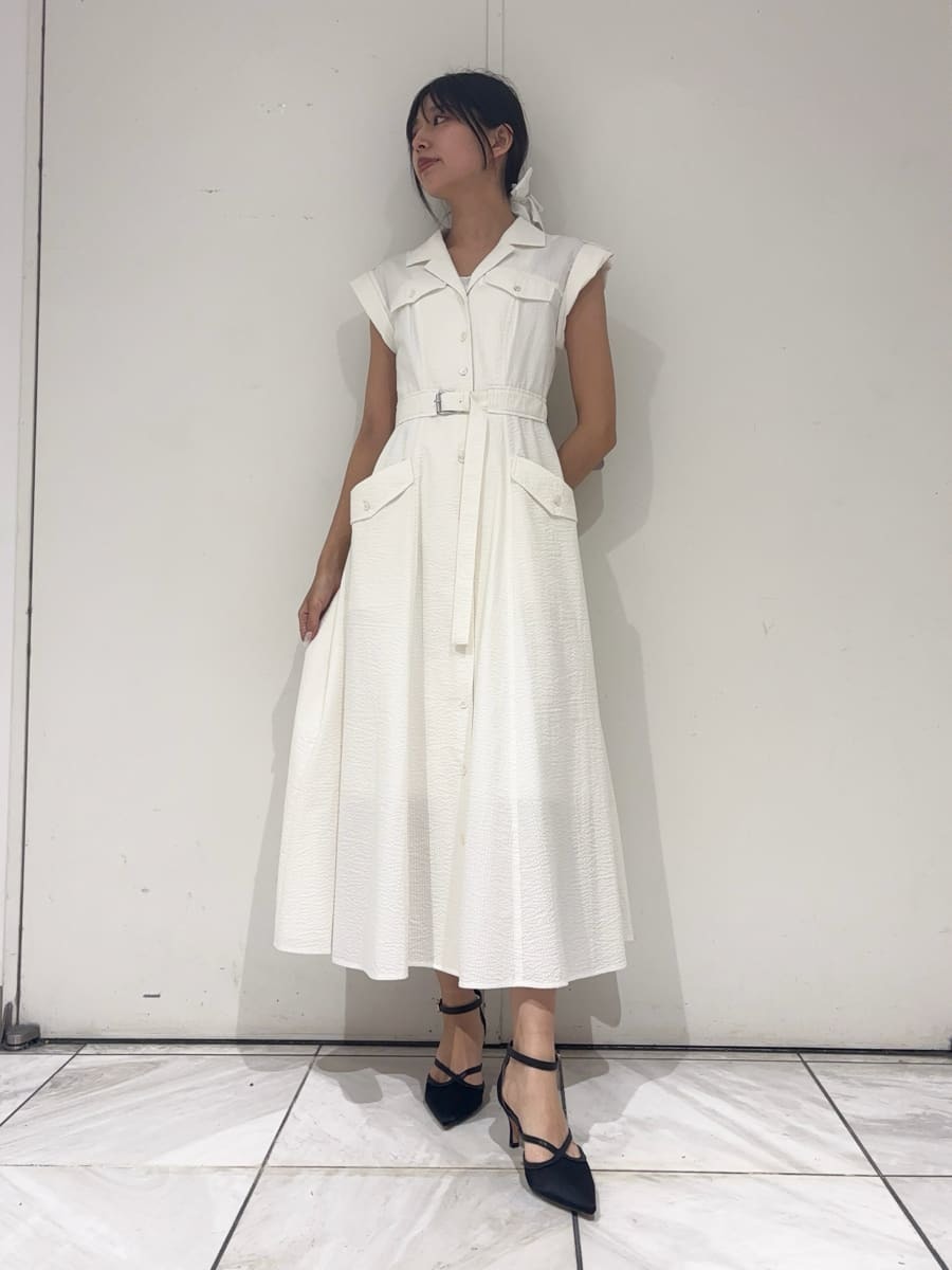 サファリディテールシャツワンピース(マキシ・ロングワンピース