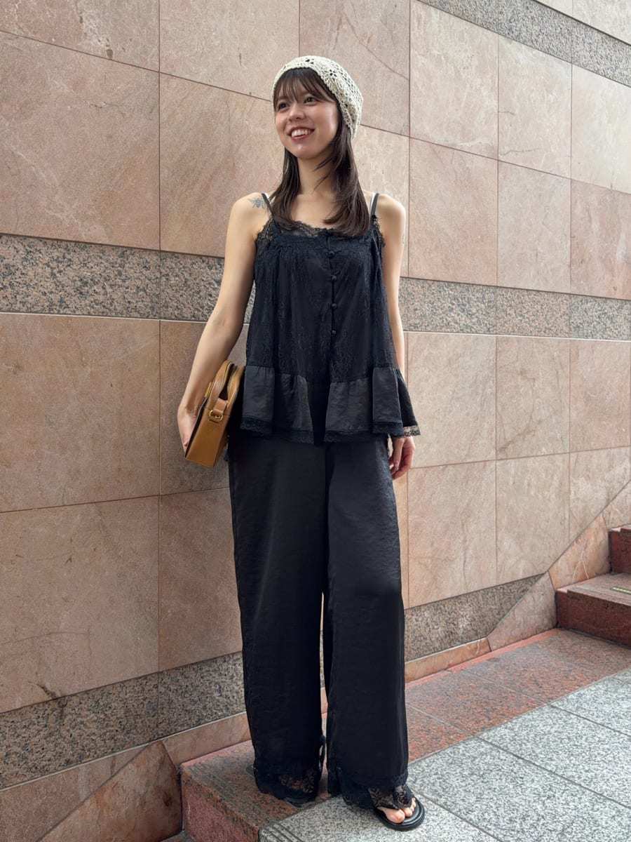 レースサテンサロペット(オールインワン)｜ワンピース｜LILY BROWN