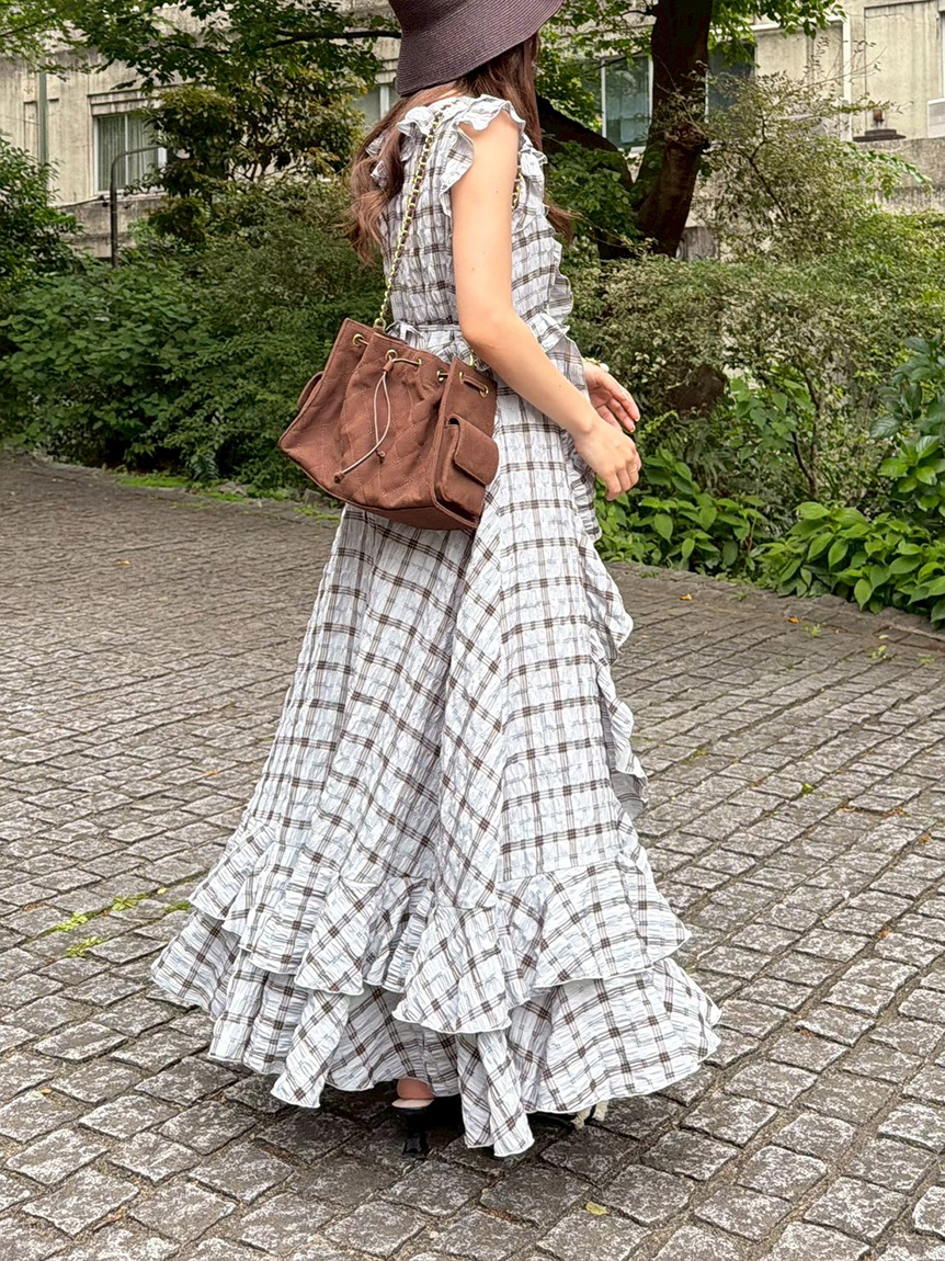 オフィシャル・ MASHSTORE 限定】ラッフルフリルワンピース(マキシ