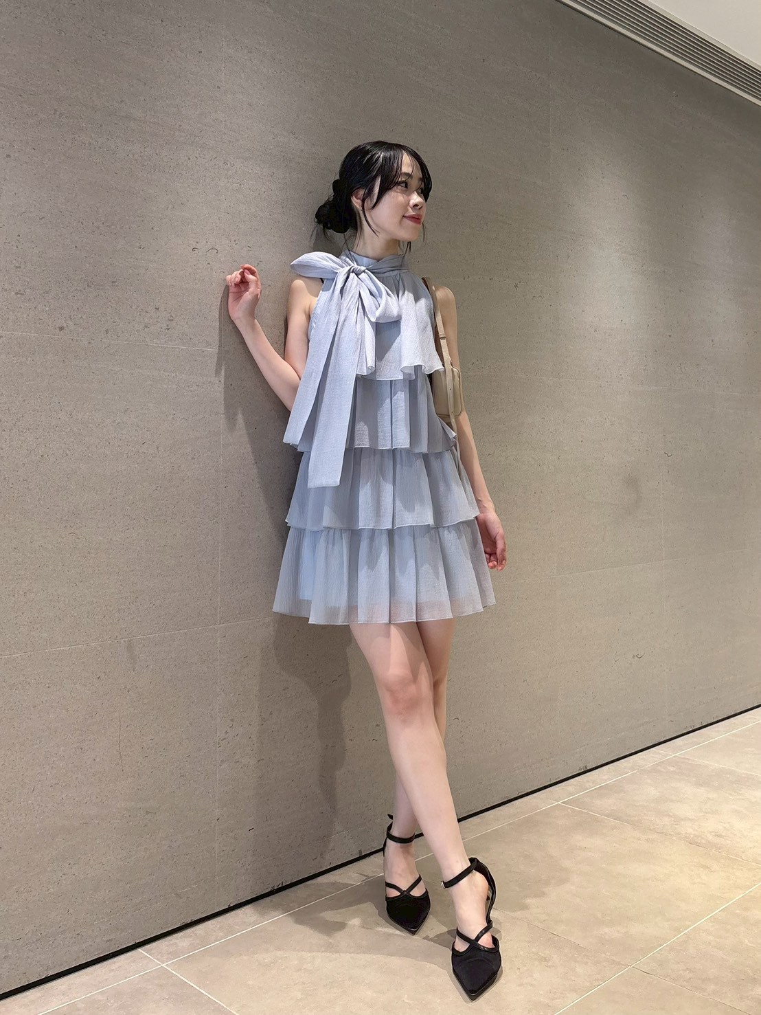 アメスリティアードワンピース(ミニワンピース)｜ワンピース｜LILY