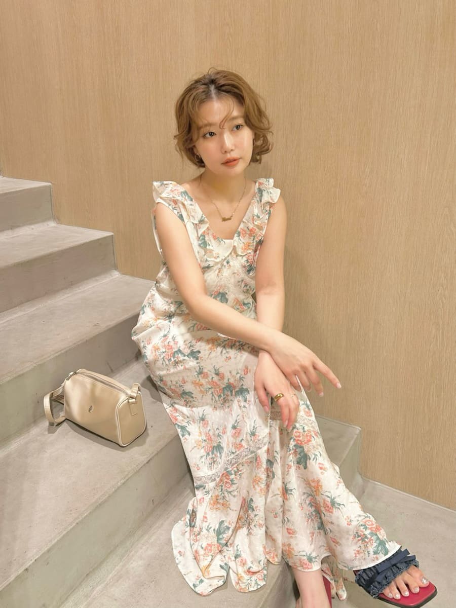 LILY BROWN×ANNA SUI】フラワープリントワンピース(マキシ・ロング