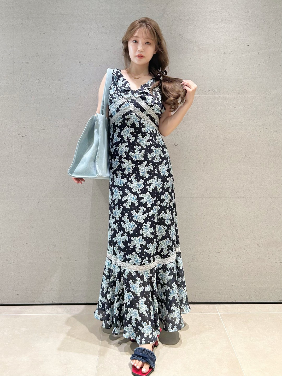 LILY BROWN×ANNA SUI】フラワープリントワンピース(マキシ・ロング