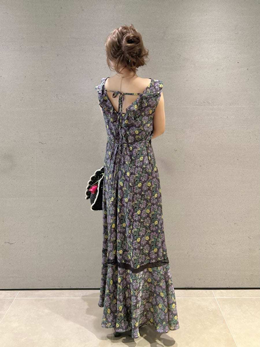 LILY BROWN×ANNA SUI】フラワープリントワンピース(マキシ・ロング