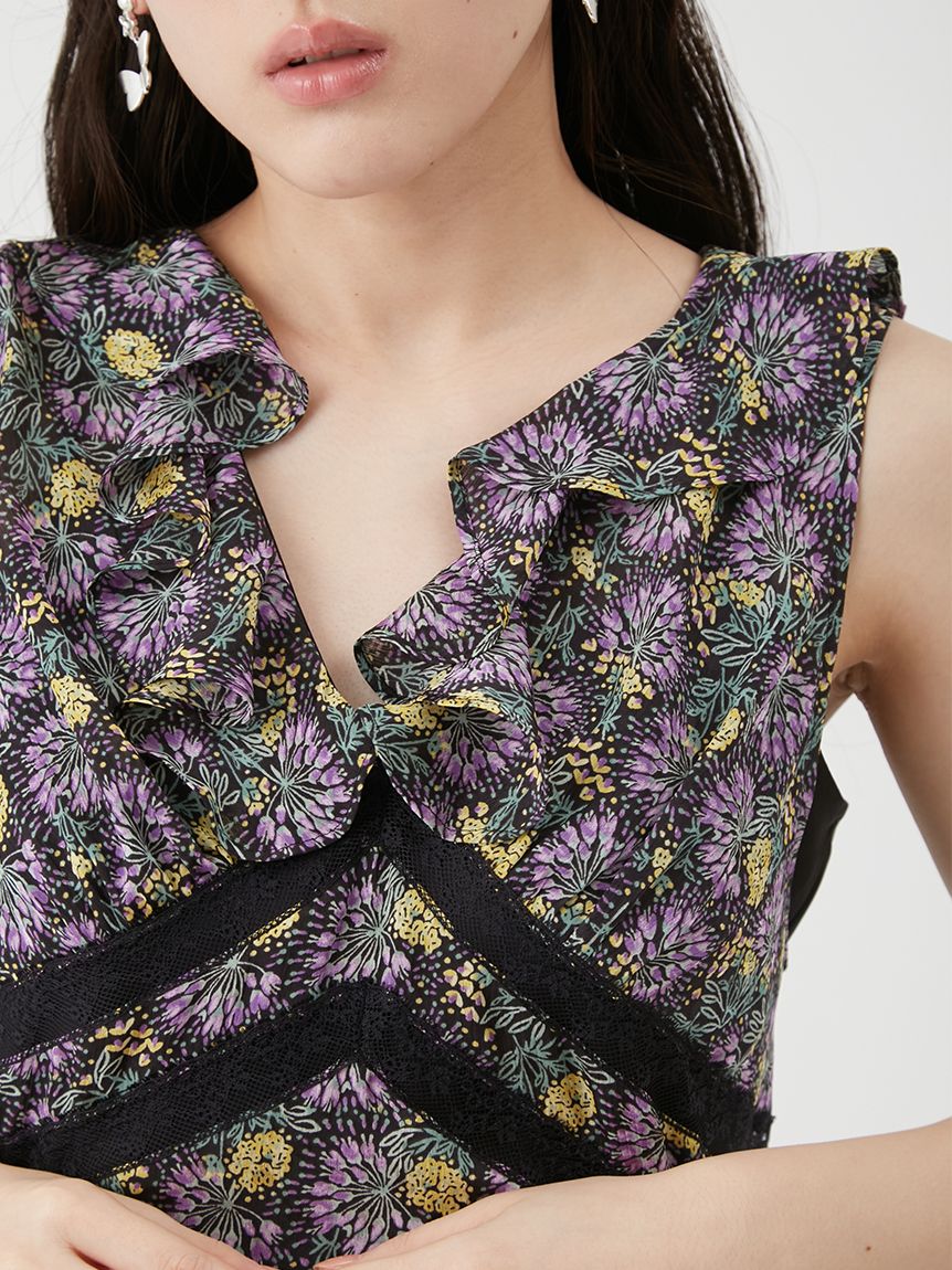 LILY BROWN×ANNA SUI】フラワープリントワンピース(マキシ・ロング