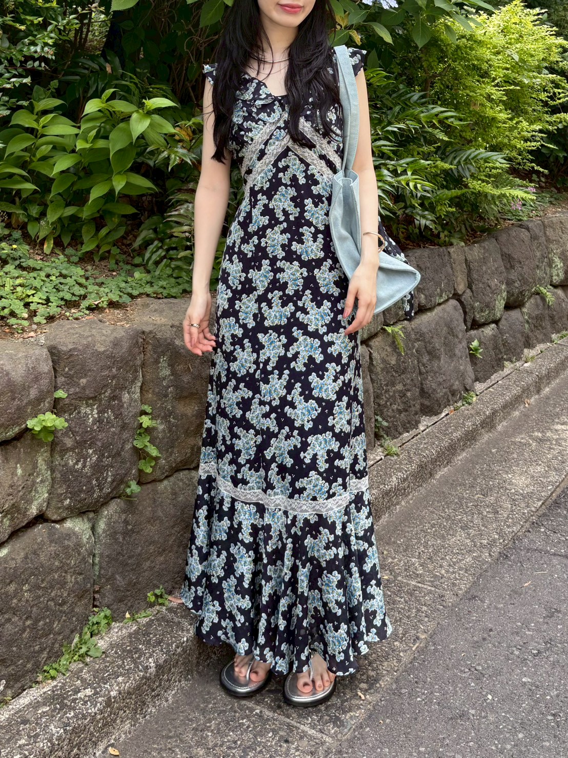 LILY BROWN×ANNA SUI】フラワープリントワンピース(マキシ・ロング