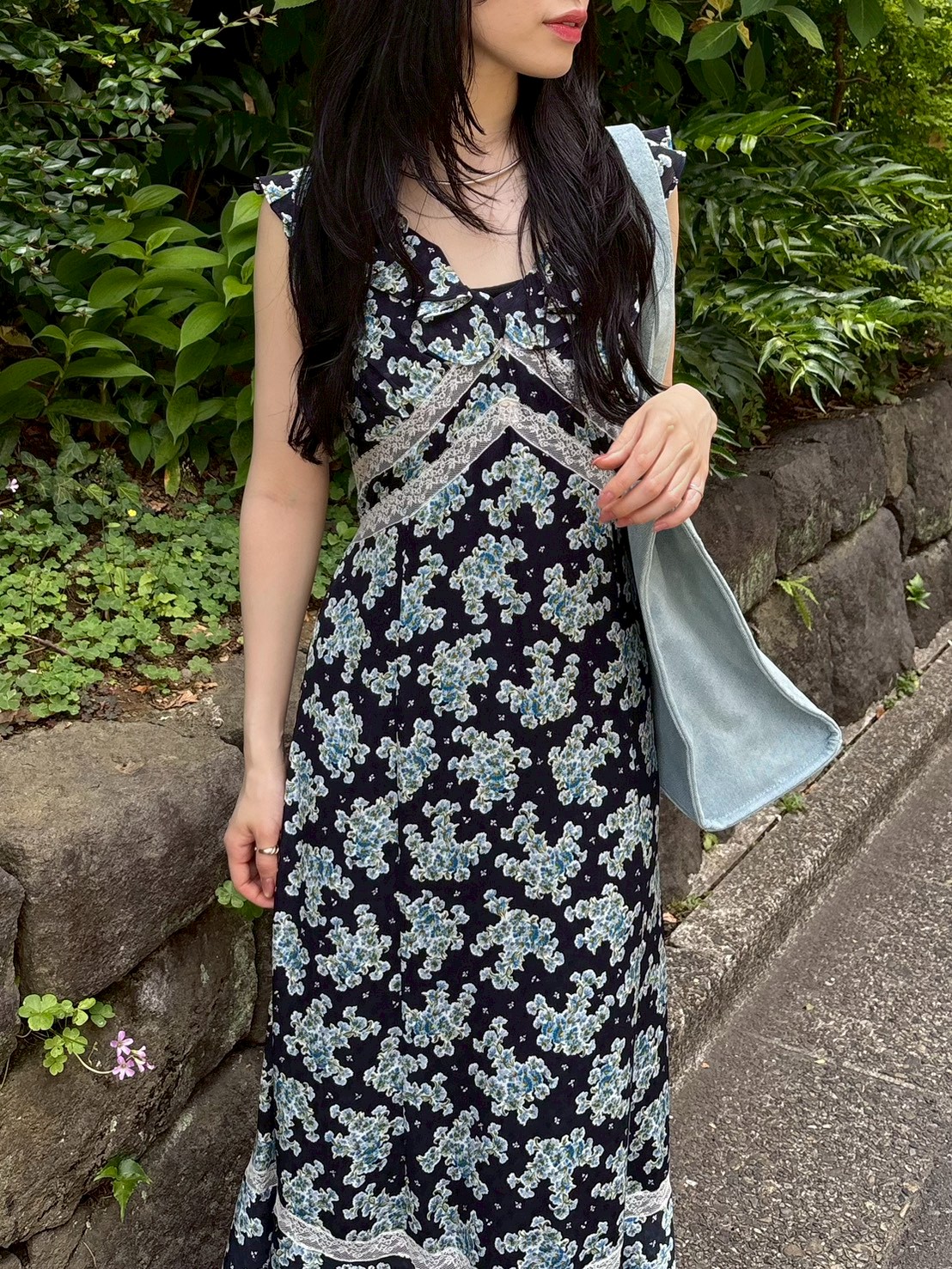 LILY BROWN×ANNA SUI】フラワープリントワンピース(マキシ・ロング