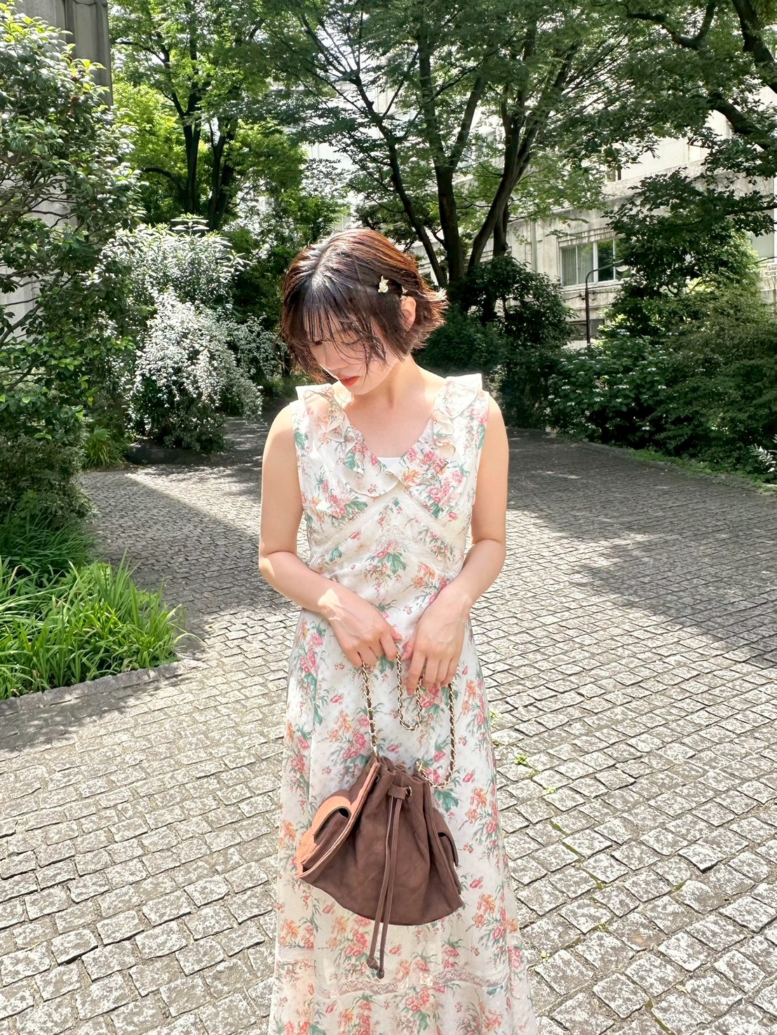 LILY BROWN×ANNA SUI】フラワープリントワンピース(マキシ・ロング