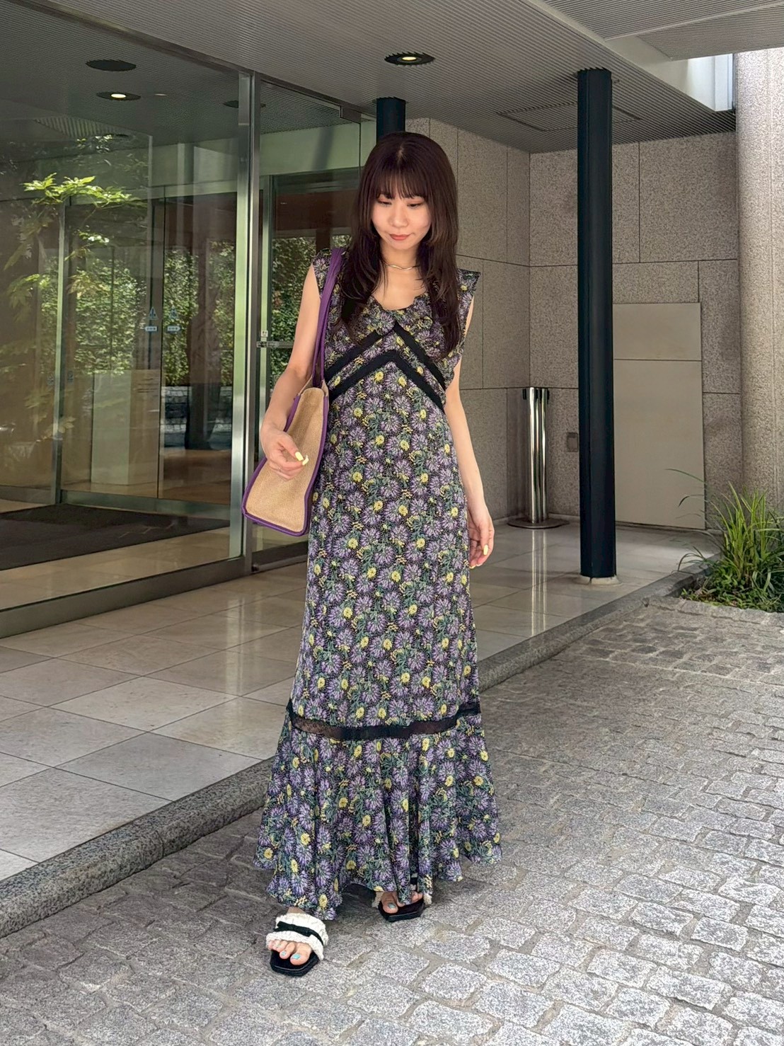 LILY BROWN×ANNA SUI】フラワープリントワンピース(マキシ・ロング