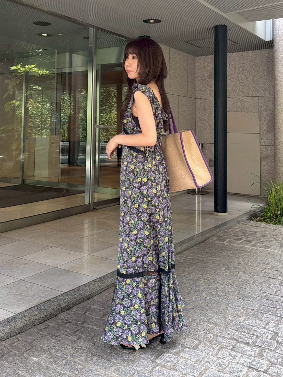 LILY BROWN×ANNA SUI】フラワープリントワンピース(マキシ・ロング