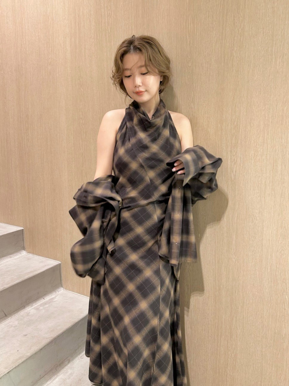 オンブレーバイアスネルワンピース(マキシ・ロングワンピース