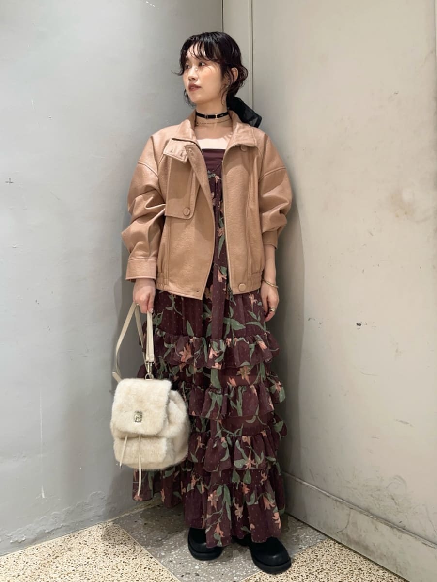 15th Anniversary】Lilyモチーフフリルティアードキャミワンピース