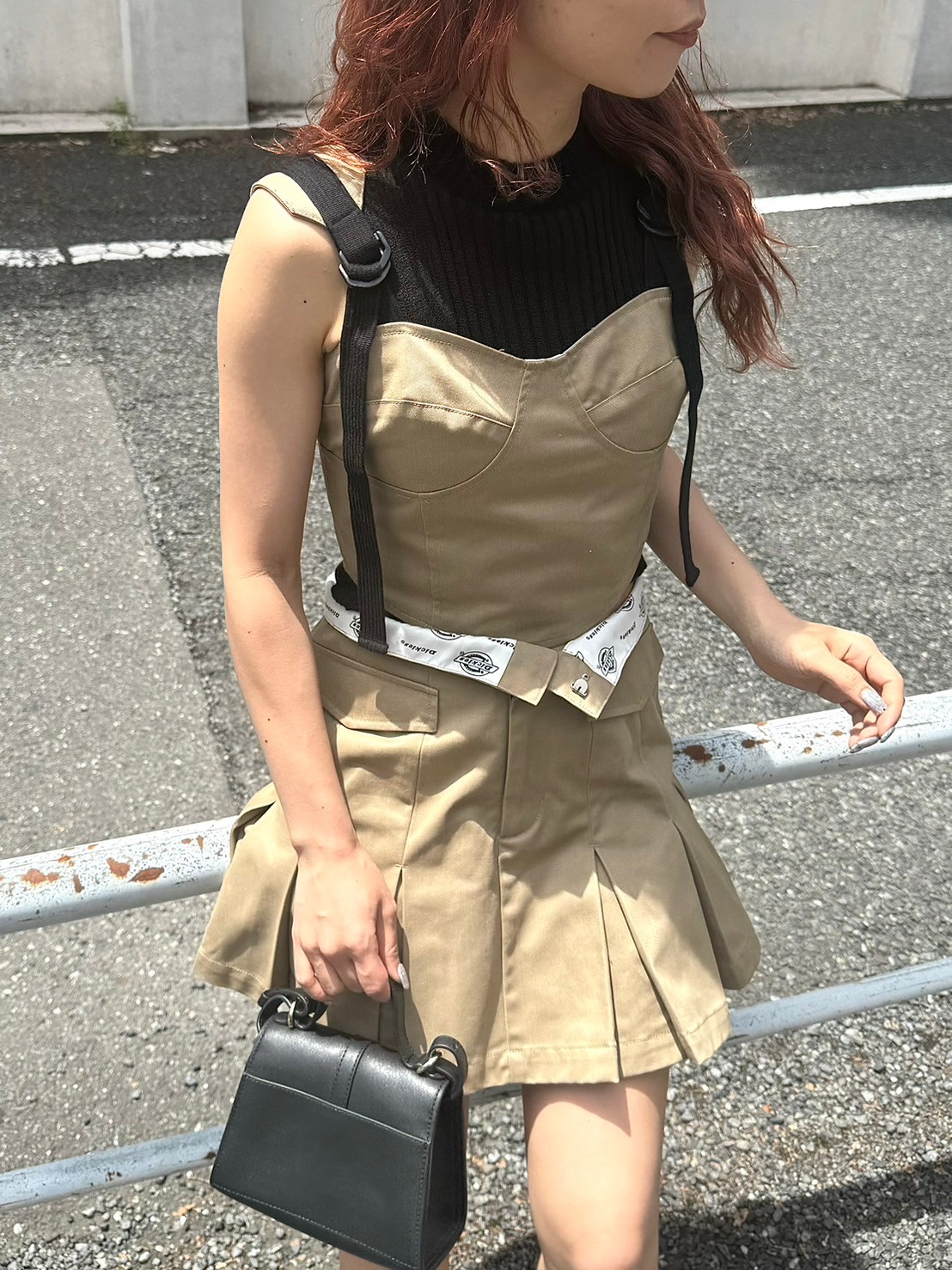 LILY BROWN Dickies®】874プリーツチノミニスカショーパン(ショート  