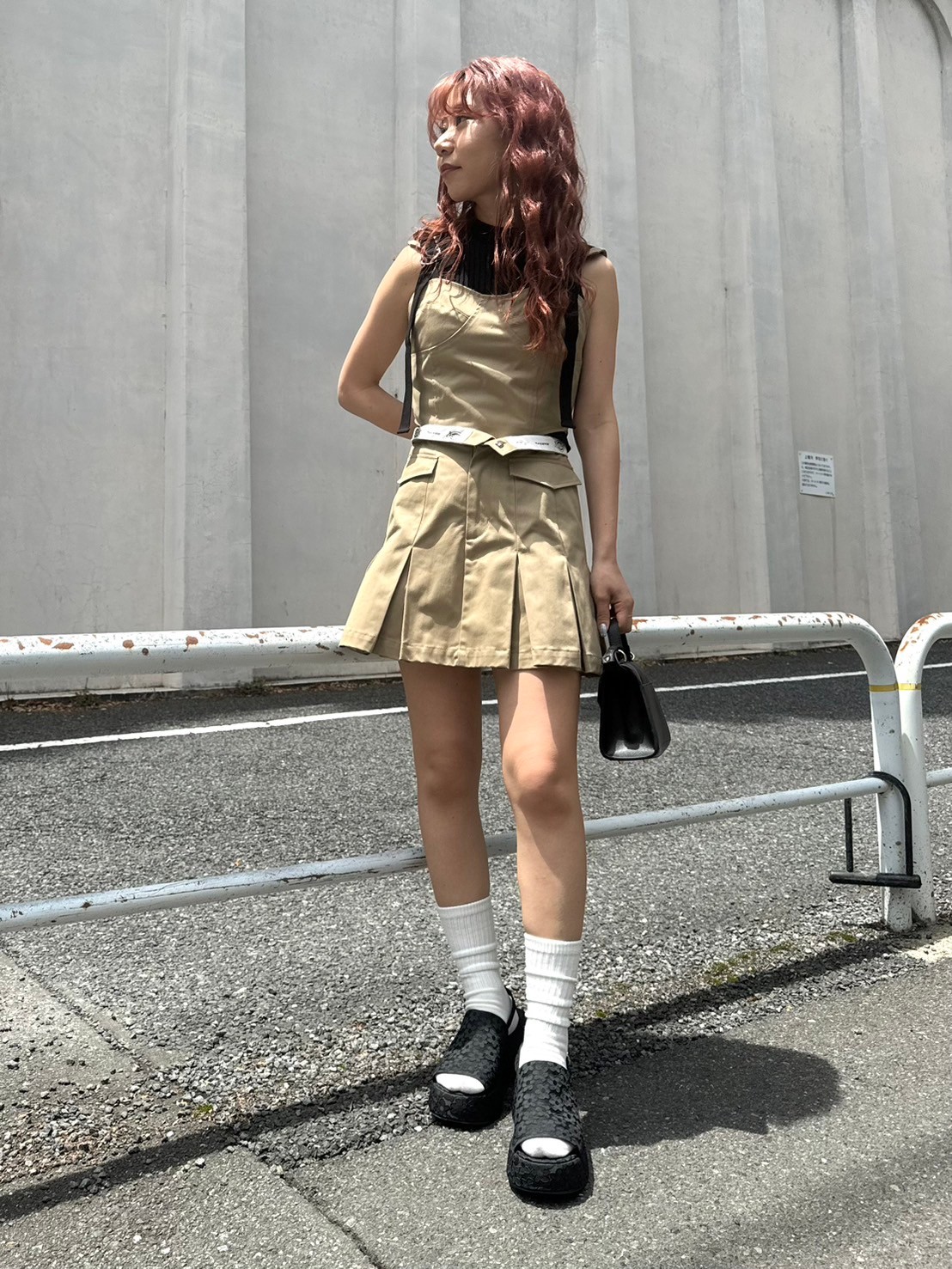 LILY BROWN Dickies®】874プリーツチノミニスカショーパン(ショート  