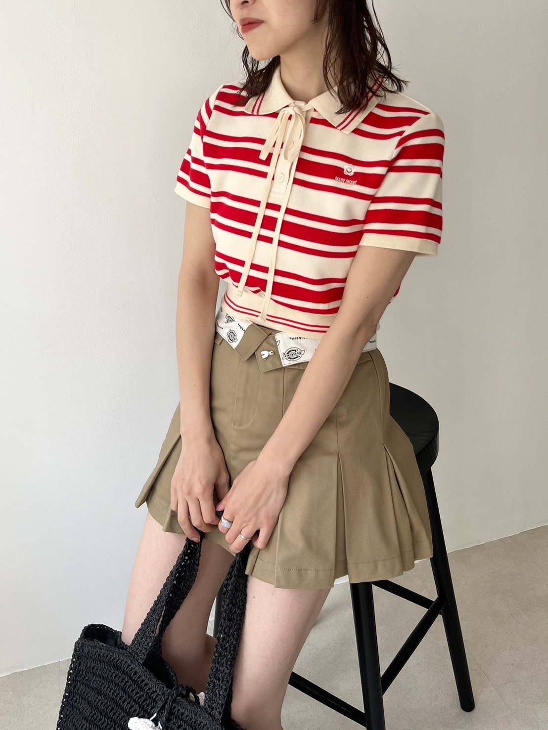 LILY BROWN Dickies®】874プリーツチノミニスカショーパン(ショート  