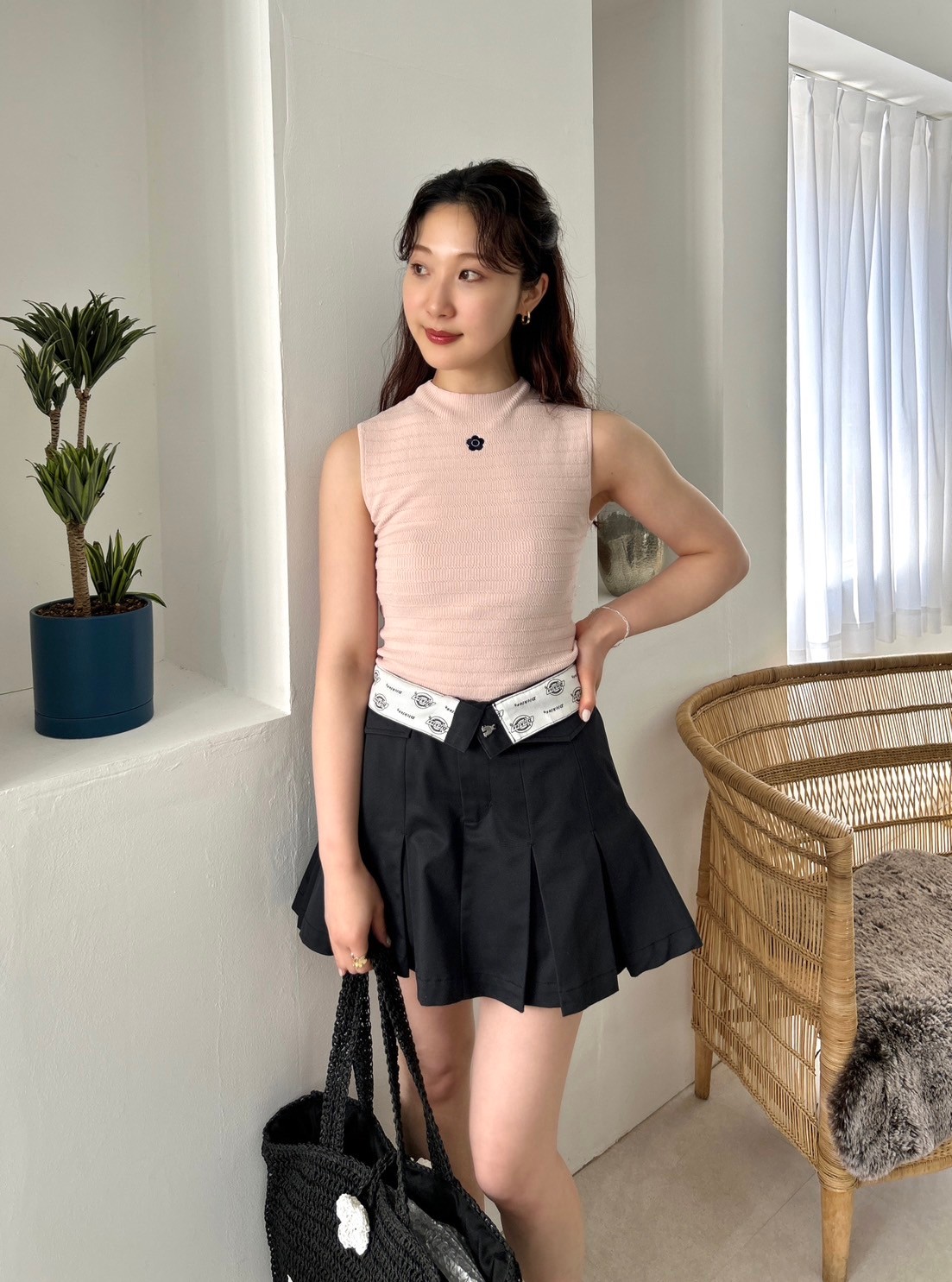 LILY BROWN Dickies®】874プリーツチノミニスカショーパン(ショート  