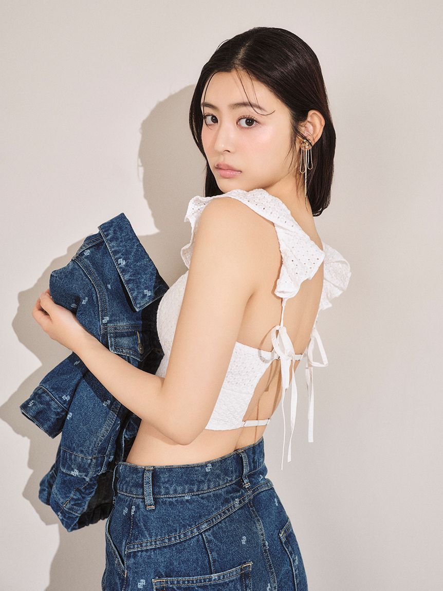 WEB限定00サイズあり】センターシームワイドデニムパンツ(デニムパンツ 