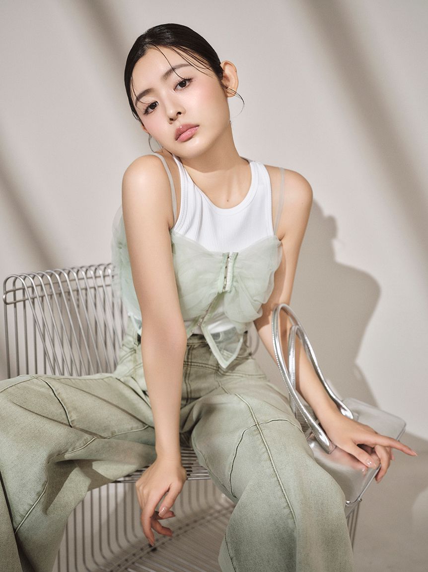 WEB限定00サイズあり】センターシームワイドデニムパンツ(デニムパンツ 