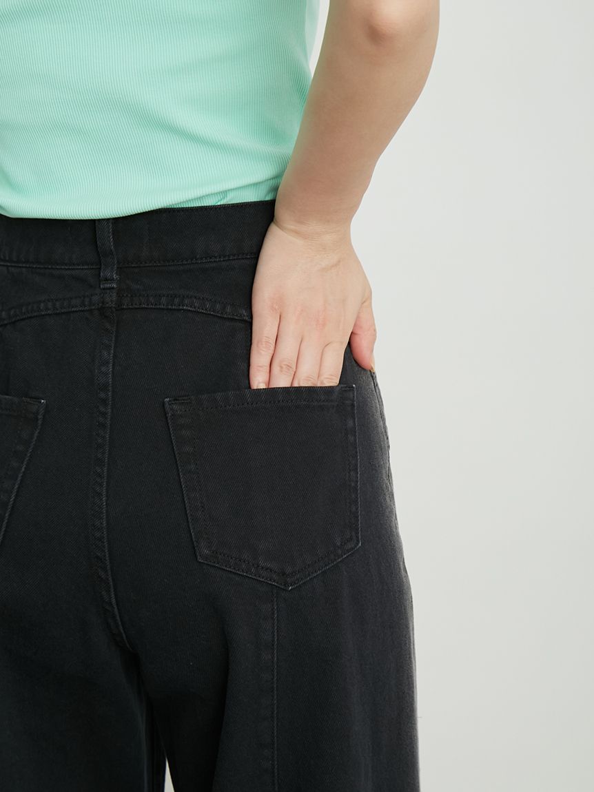 WEB限定00サイズあり】センターシームワイドデニムパンツ(デニムパンツ 