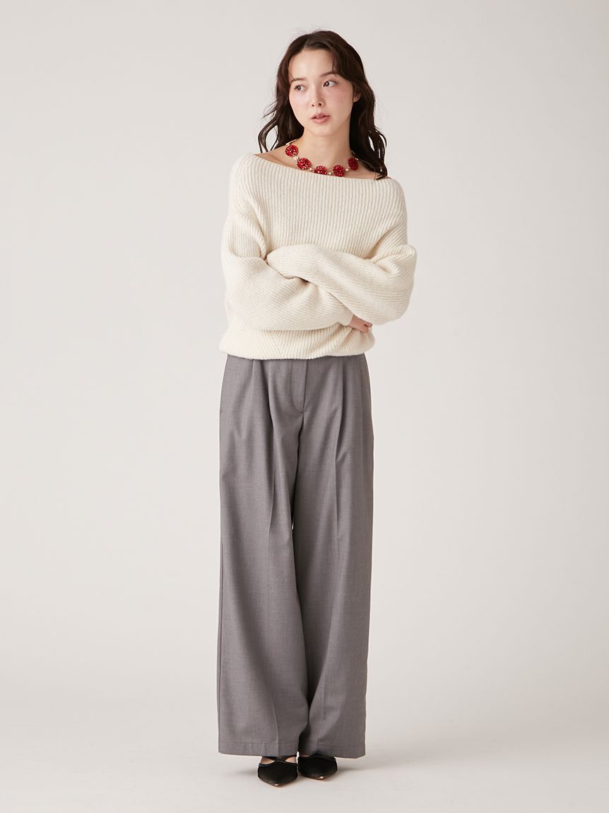 LILY BROWN（リリーブラウン）の「レイヤードワイドパンツ
