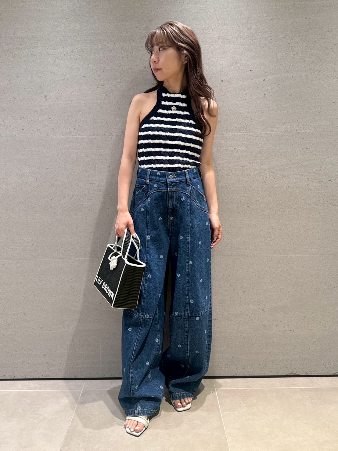 WEB限定】【LILY BROWN×MARY QUANT】デイジー柄ワイドデニム