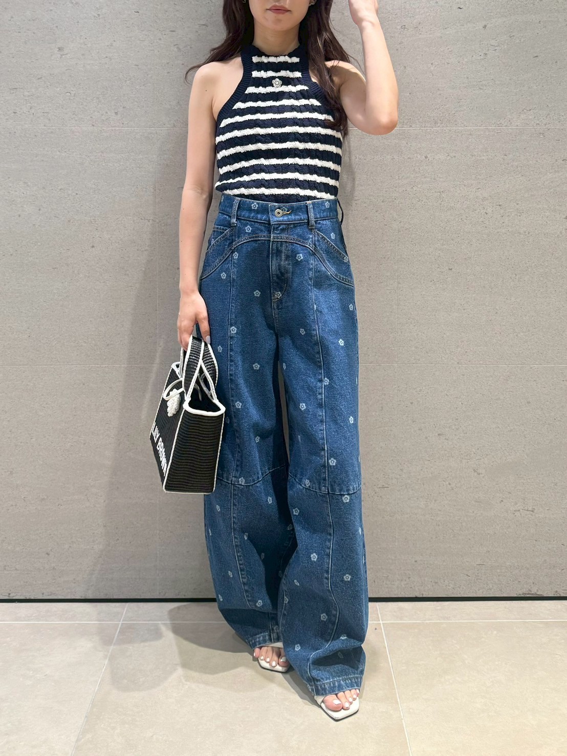 WEB限定】【LILY BROWN×MARY QUANT】デイジー柄ワイドデニム
