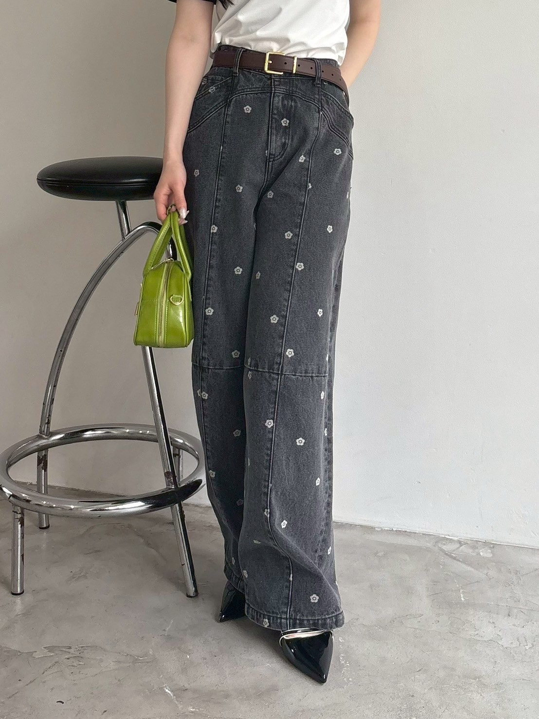 WEB限定】【LILY BROWN×MARY QUANT】デイジー柄ワイドデニム