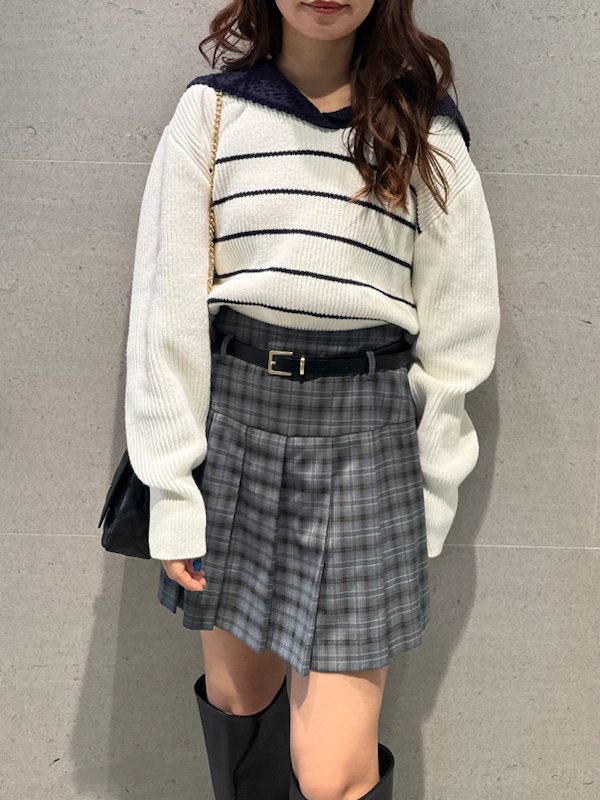 ベルト付きプリーツスカショーパン(ショートパンツ)｜パンツ
