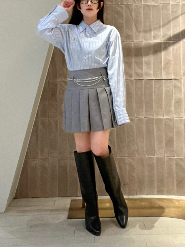 ベルト付きプリーツスカショーパン(ショートパンツ)｜パンツ