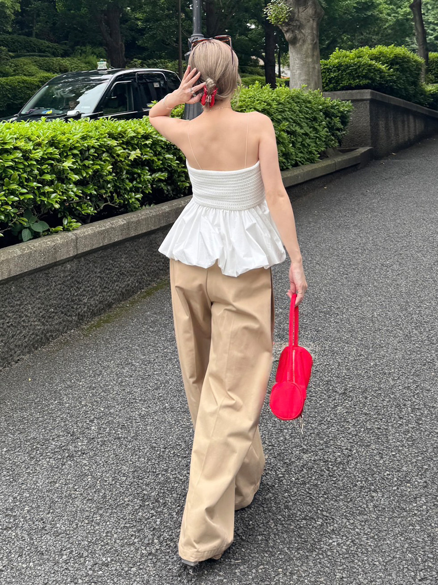 【Dickies×LILYBROWN】 ステッチワークタックバギーパンツネイビー リリーブラウン LILY BROWN 【Dickies×LILYBROWN】ステッチ
