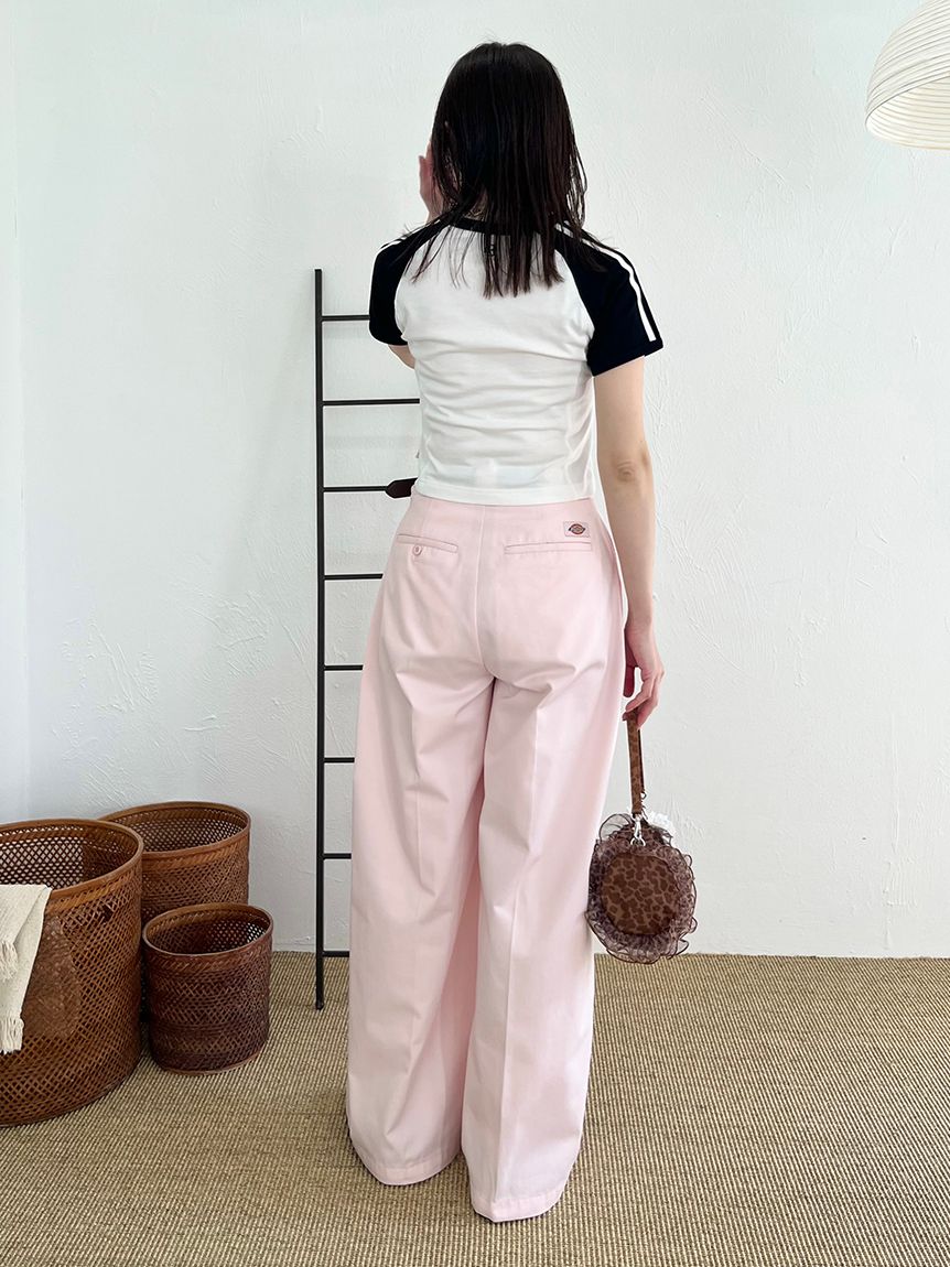 【一部予約販売中】 LILY BROWN Dickies】タックバギーパンツ(ロングパンツ)｜パンツ パンツ