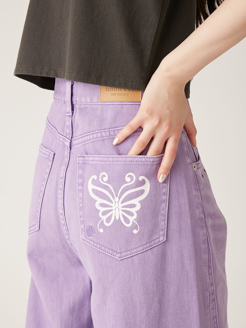 LILY BROWN × ANNA SUI】ワイドデニムパンツ(デニムパンツ