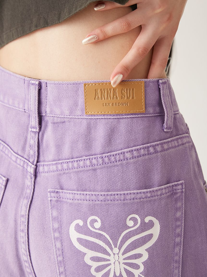 LILY BROWN × ANNA SUI】ワイドデニムパンツ(デニムパンツ