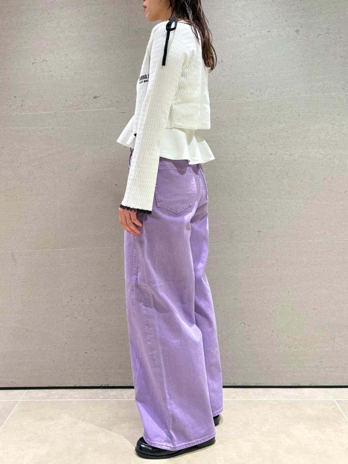 LILY BROWN × ANNA SUI】ワイドデニムパンツ(デニムパンツ