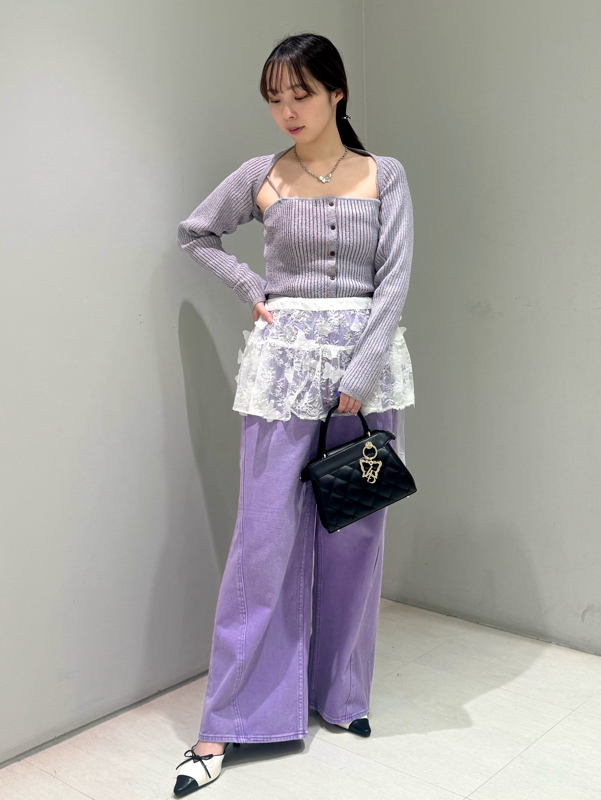 LILY BROWN × ANNA SUI】ワイドデニムパンツ(デニムパンツ