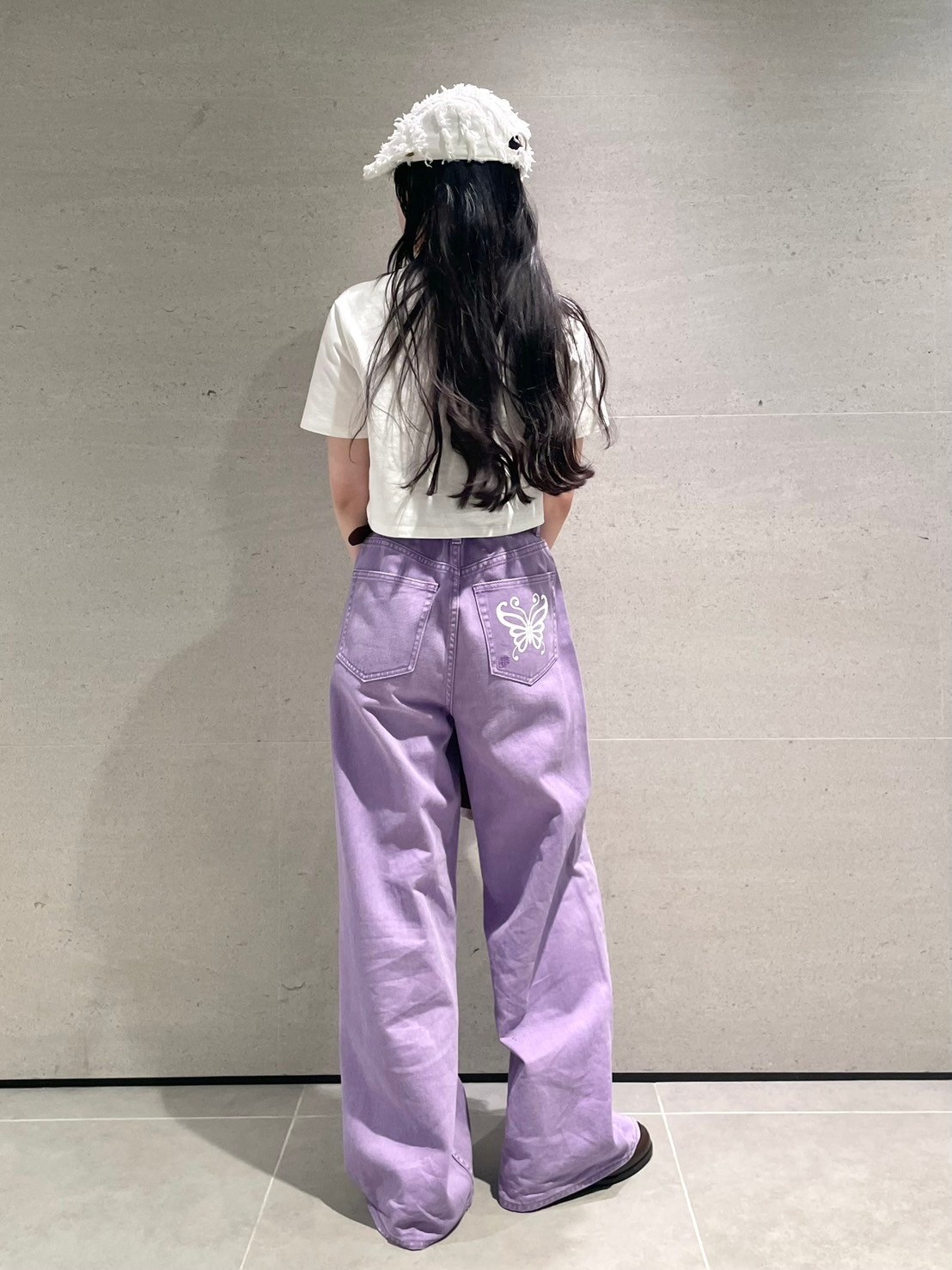 LILY BROWN × ANNA SUI】ワイドデニムパンツ(デニムパンツ