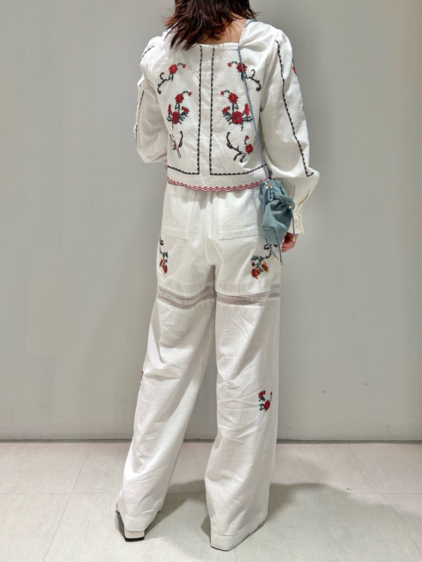 LILY BROWN リリー ブラウン ヴィンテージ刺繍イージーパンツ リリーブラウン LILY BROWN ヴィンテージ刺繍イージーパンツ