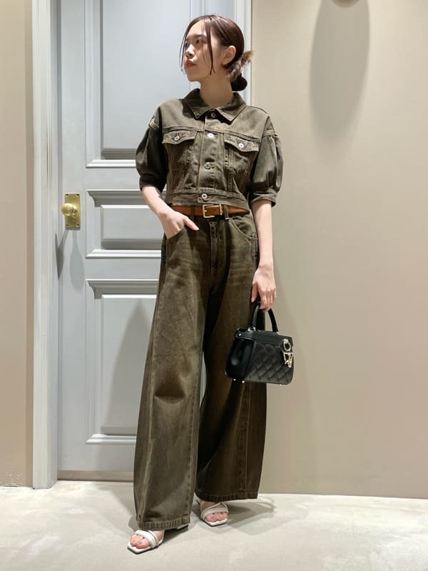 WEB限定00サイズ】ルーズフィットワイドデニムパンツ(デニム