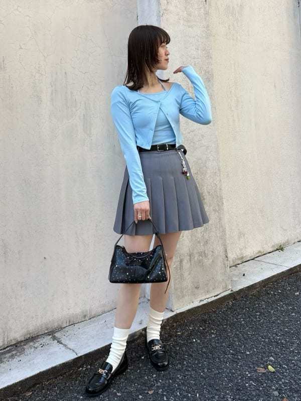 lily brown 2WAYファーショートコート ミニスリットスカショーパン Lily brown 2wayファーショートコート ミニスリットスカショーパン