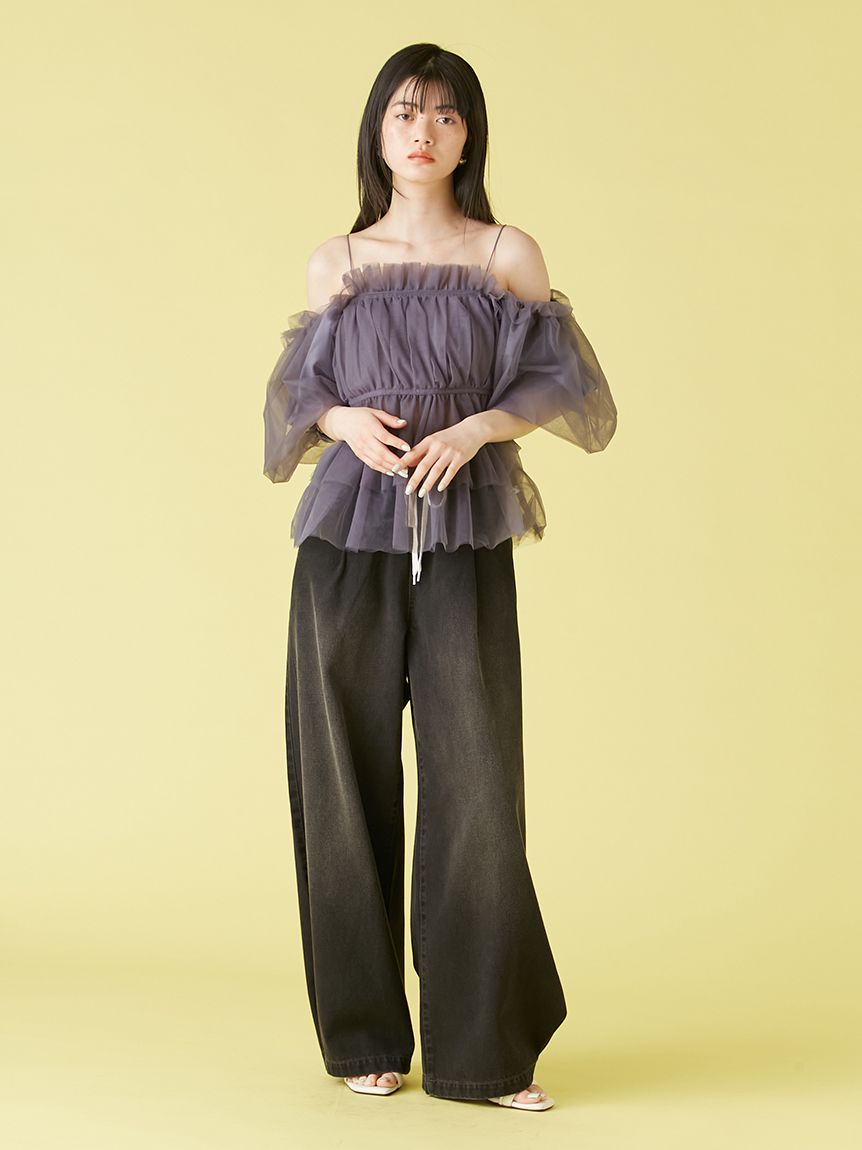 LILYBROWN ワイドレッグイージーデニムパンツ LILY BROWN｜ワイドレッグイージーデニムパンツ | Rakuten