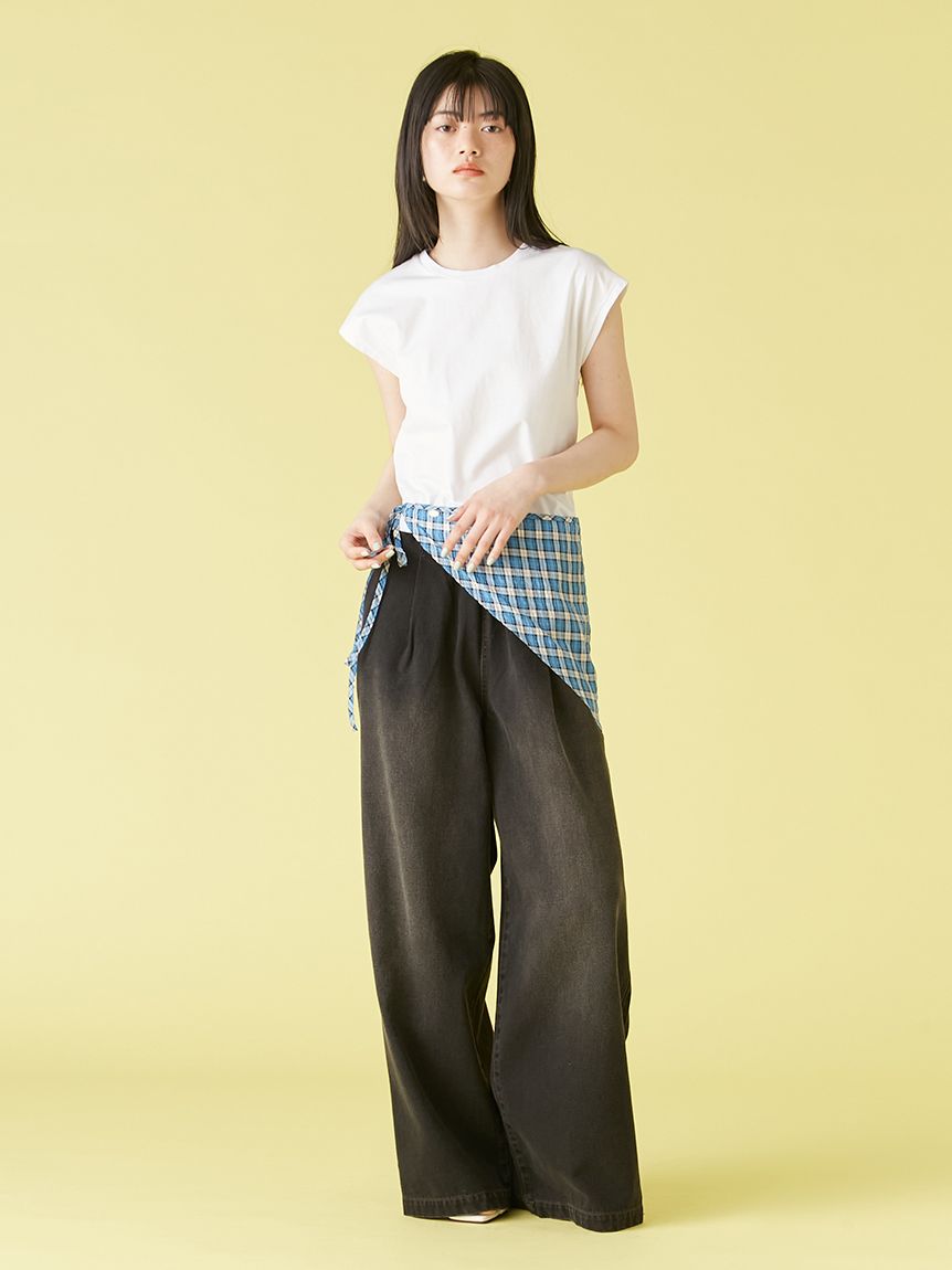 LILY BROWN リリーブラウン ルーズフィットワイドデニムパンツ サイズ0 セール】ルーズフィットワイドデニムパンツ（その他パンツ
