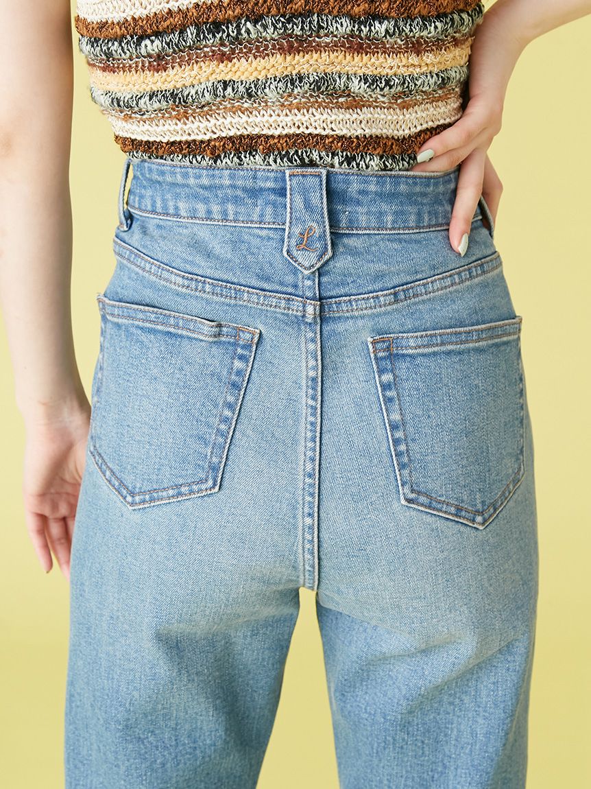 ストレッチフレアデニムパンツlily brown ストレッチフレアデニムパンツ（デニムパンツ）｜LILY BROWN