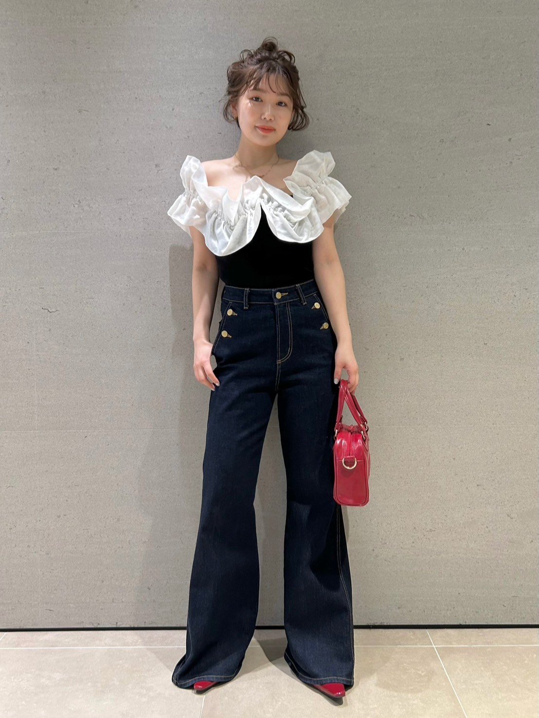 ストレッチフレアデニムパンツlily brown ストレッチフレアデニムパンツ（デニムパンツ）｜LILY BROWN