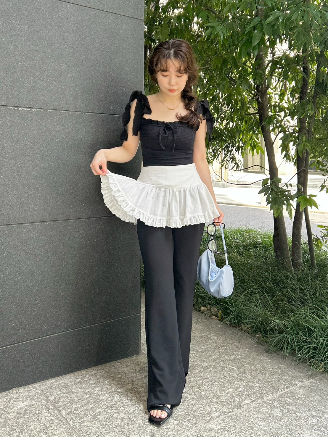 レイヤードフレアパンツ(ロングパンツ)｜パンツ｜LILY BROWN（リリー